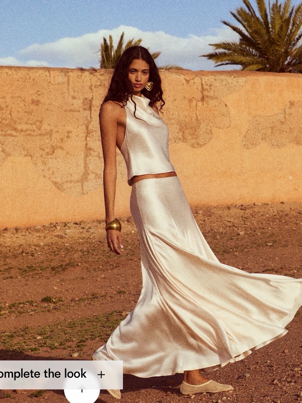 Reformation Silk Bias Maxi Skirt in Ivory